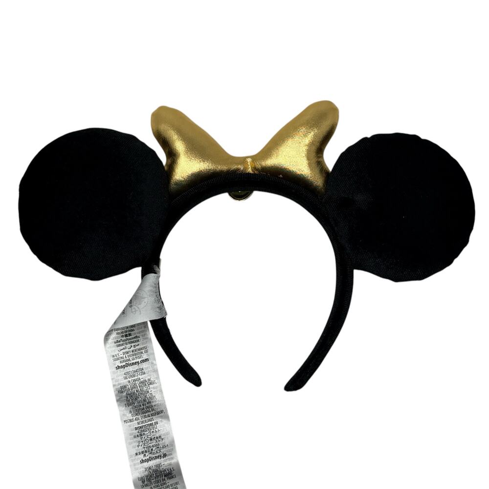 Disney Parks Sorcerer Moon & Stars Minnie Mouse Ears Headband Jewel Gold Bow - Picture 10 of 13